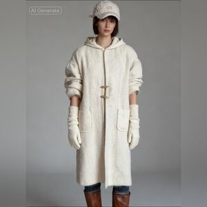 Rare Vintage Talbots Wool/Mohair Cream Coat